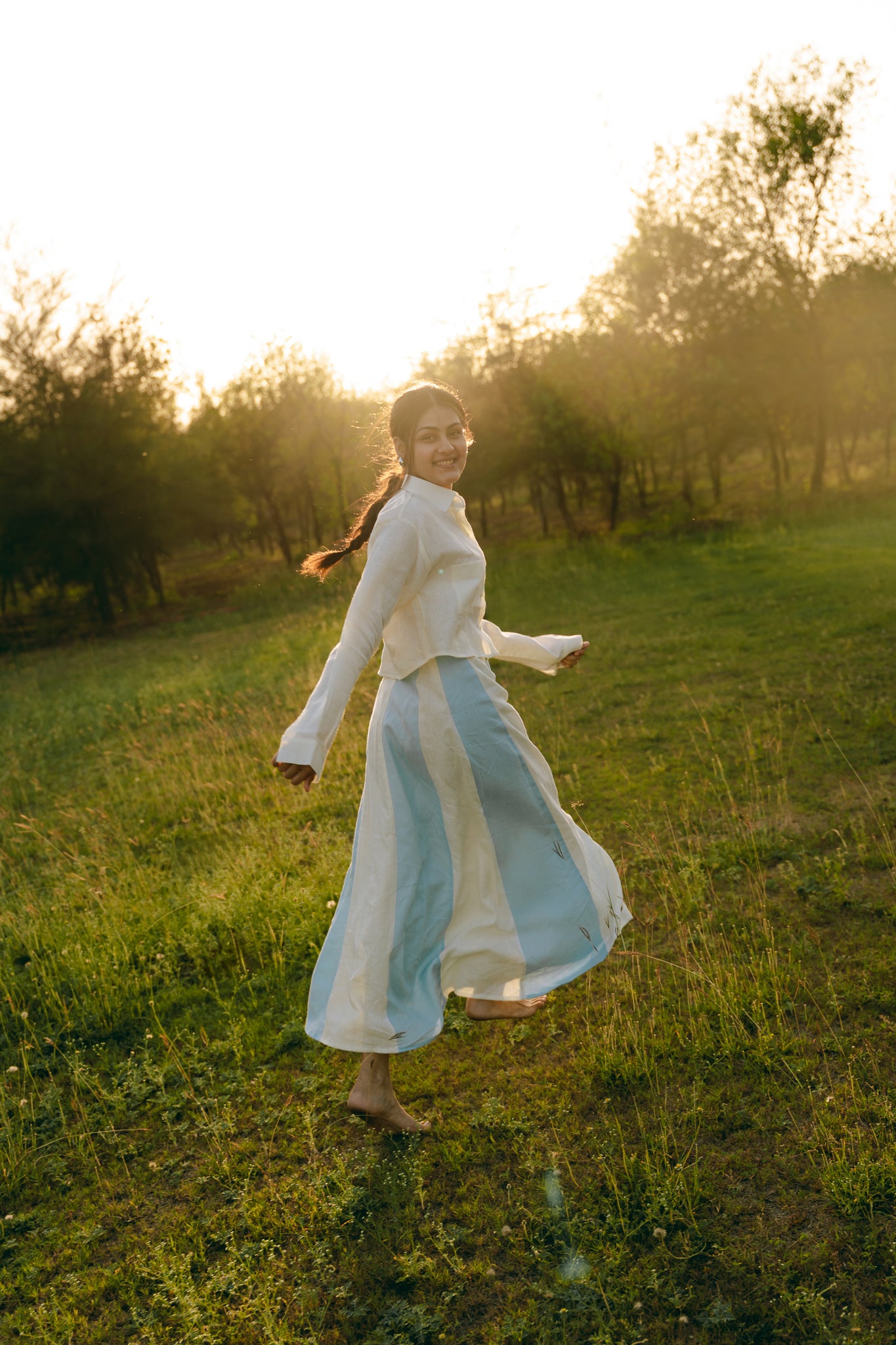 Opalite sky skirt