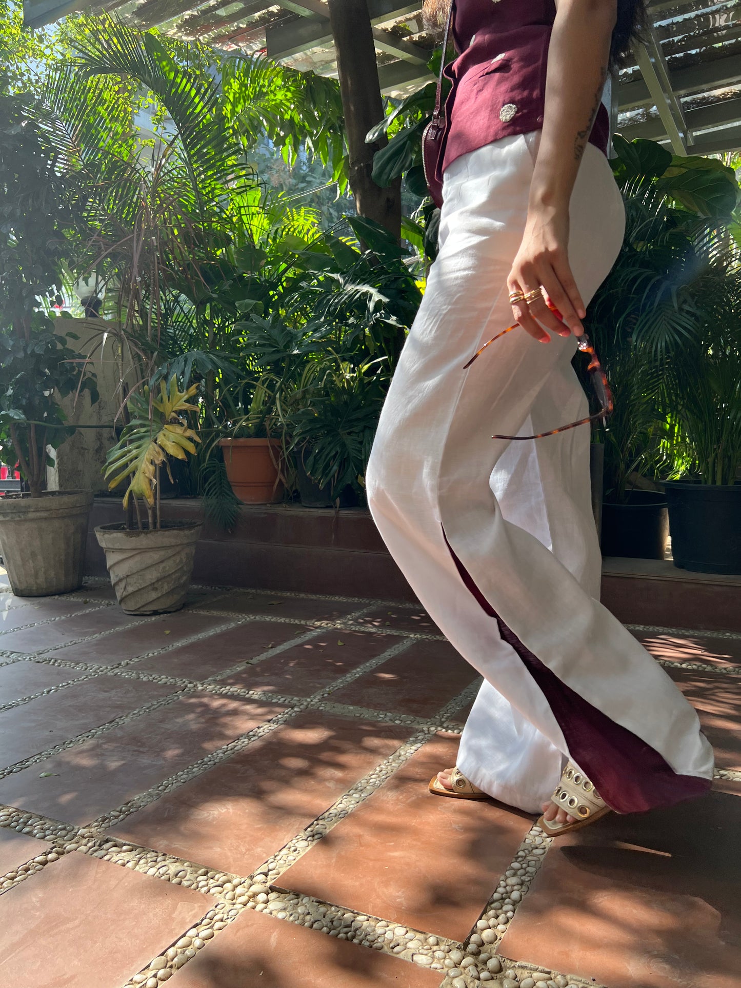 Wine & cheese trousers