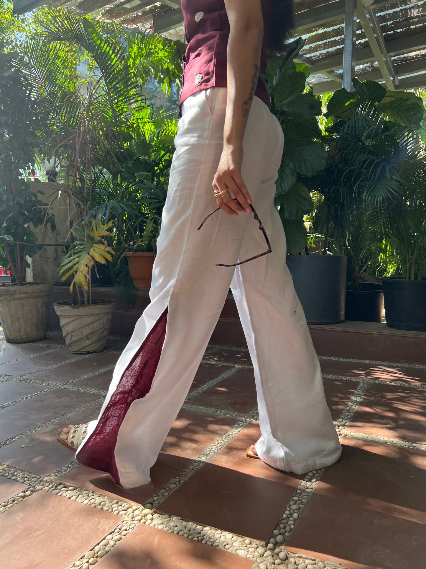 Wine & cheese trousers