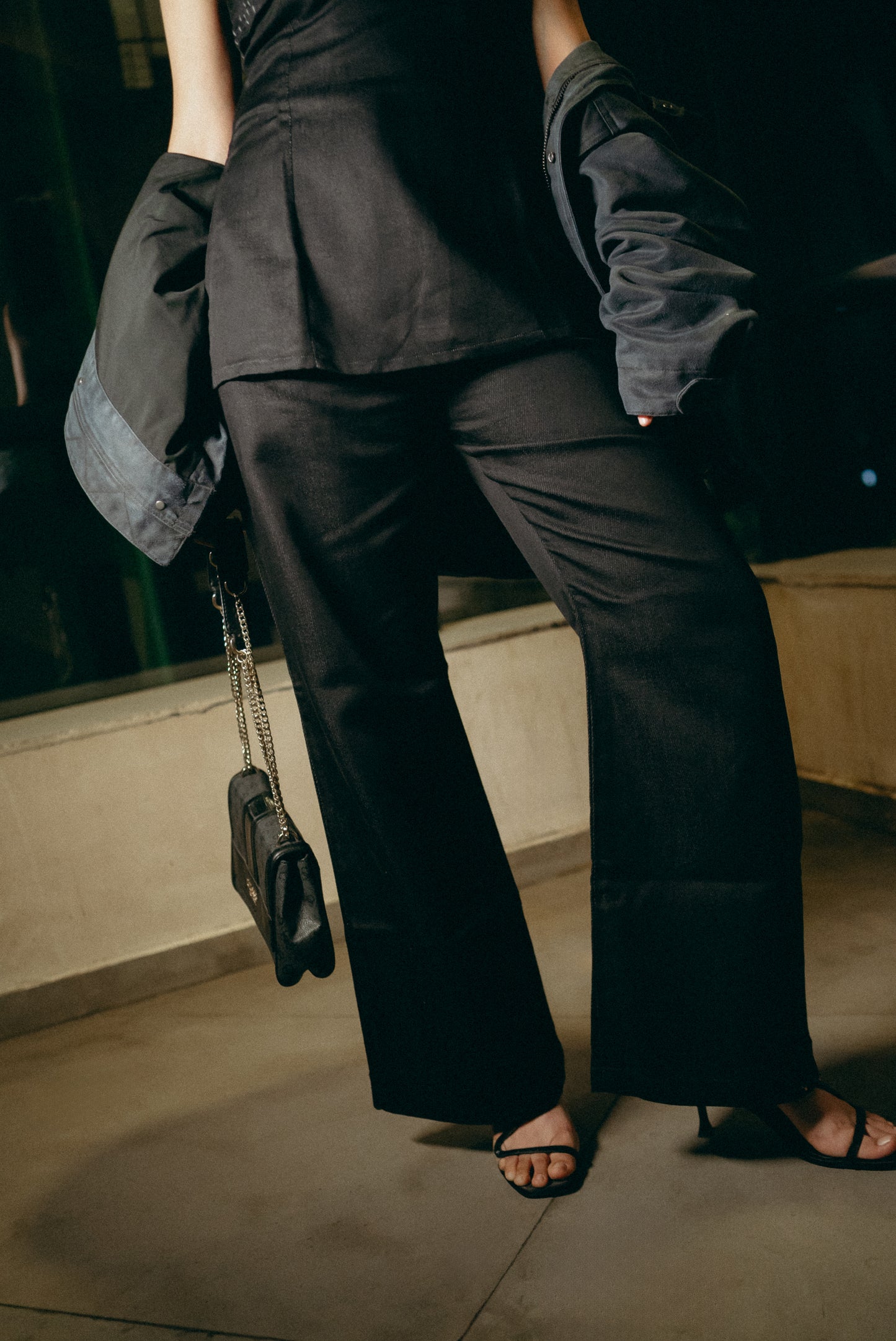 Midnight runway trousers