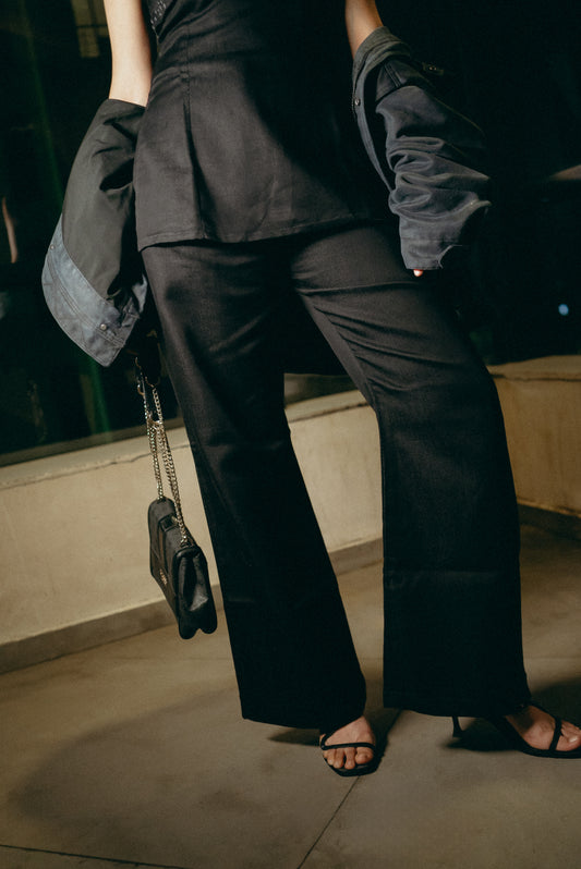 Midnight runway trousers