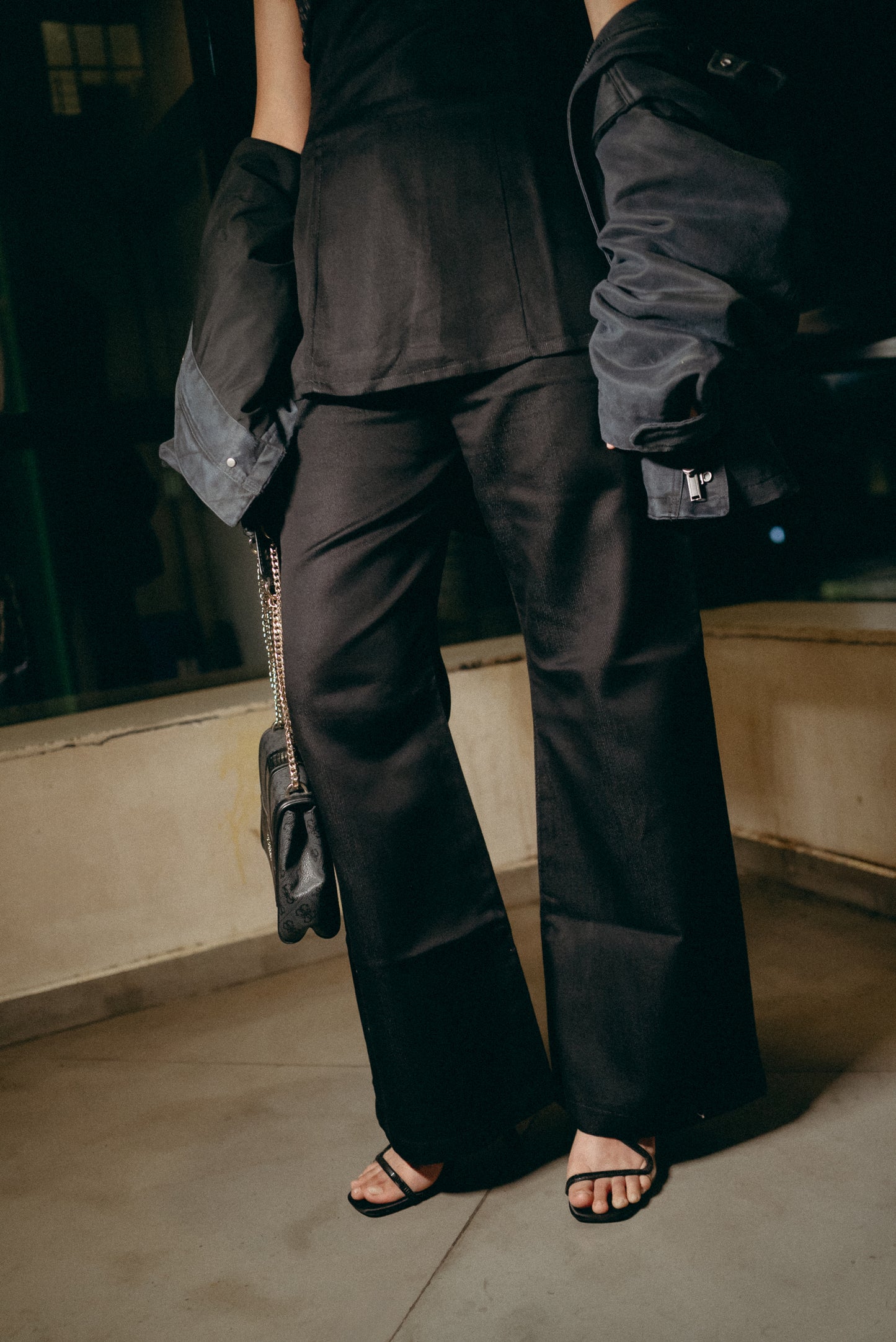 Midnight runway trousers