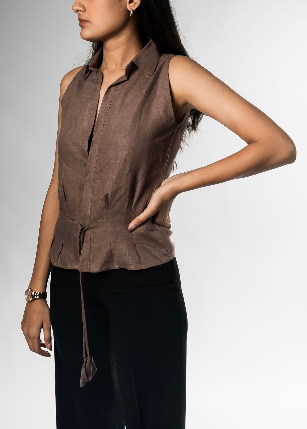 Mocha brown top